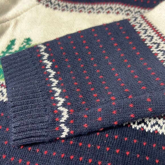 Janie and Jack 101261001 Navy Baby Fair Isle Train Sweater size 3-6 months NWT - Picture 5 of 8